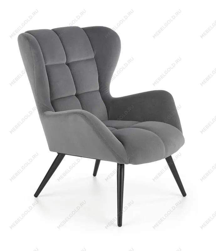 Кресло Halmar TYRION (серый/черный)