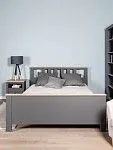 Кровать двуспальная Сага, 160х200 см, серая/ясень | изображение 1