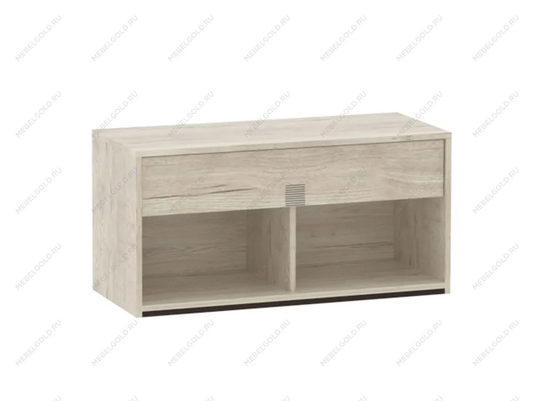 Тумба 900 ПМ-6 низкая, Мале (900*384*444) Дуб галифакс белый, 50505