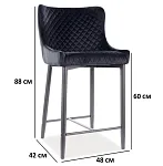 Барный стул Signal COLIN B H-2 VELVET (черный) | изображение 1