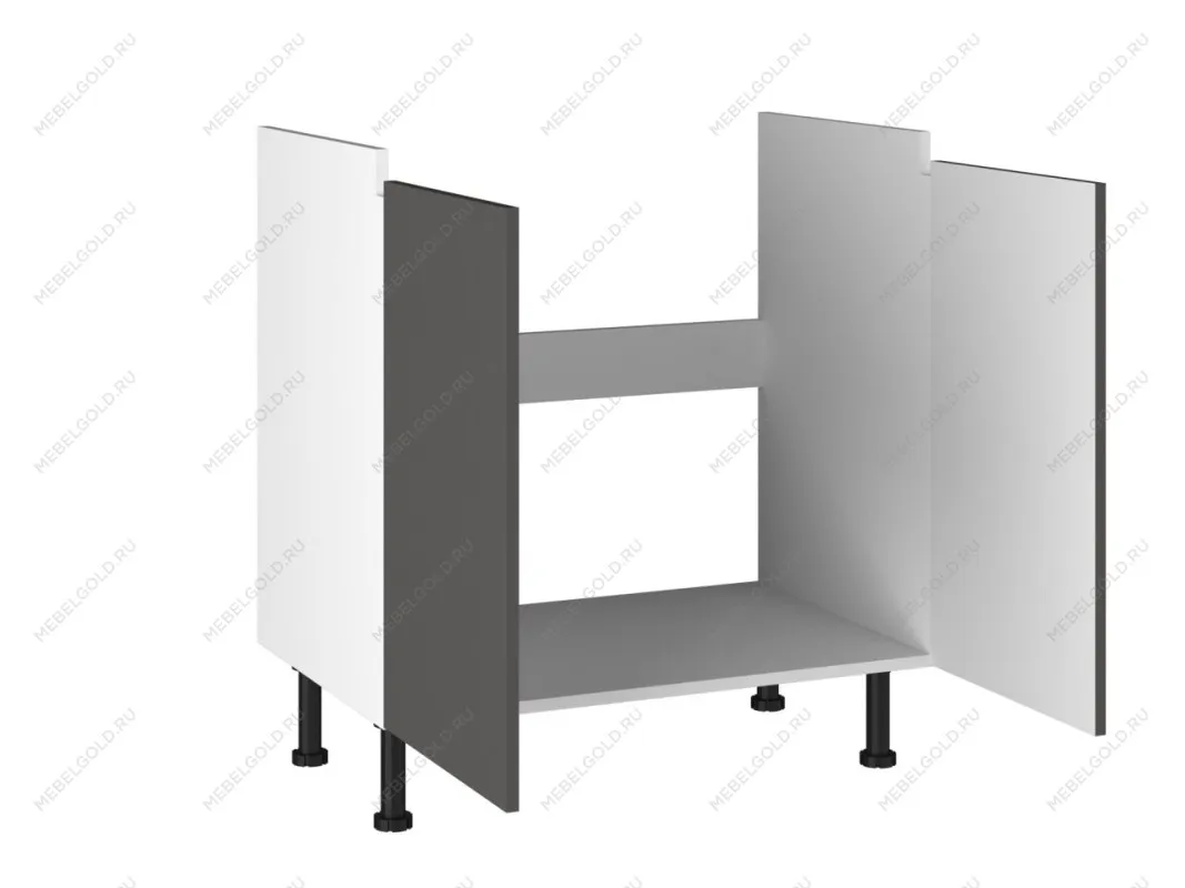 Стол под мойку СМ-80, Виста (800*520*870) Экокожа Серый, 26611 | изображение 1