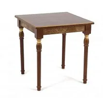 Стол журнальный Мили (темный орех/патина золото/53х53хН55)