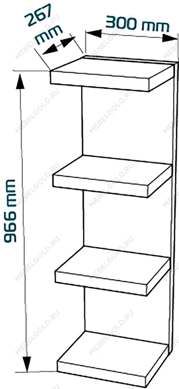 КАЛЛАКС / ФОРА Полка настенная ИКЕА / IKEA 100Е, дуб беленый | изображение 3