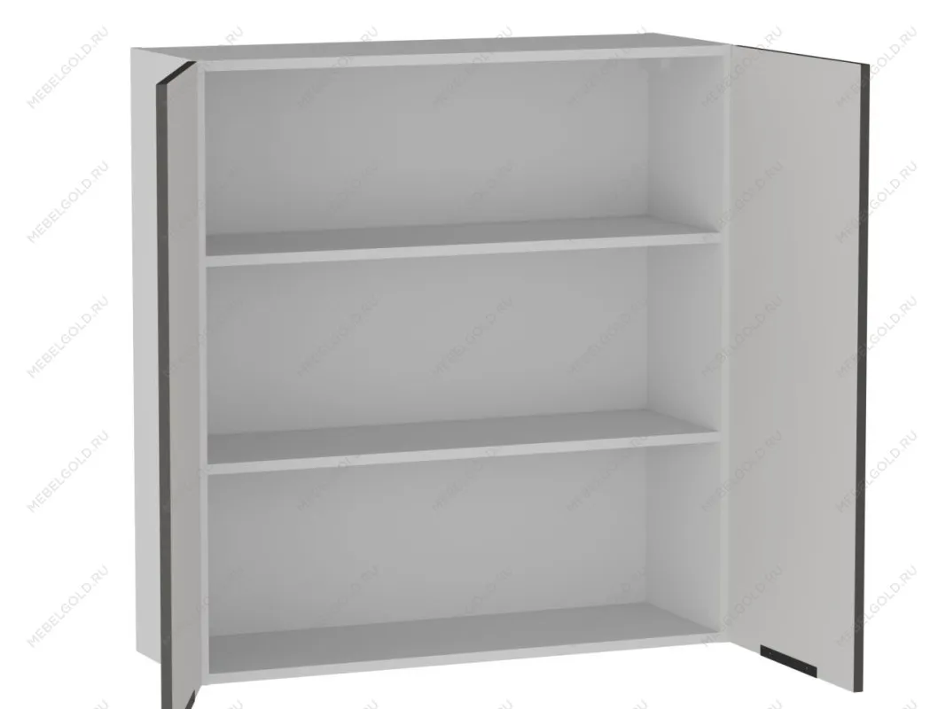 Шкаф 960 2-х дверный ШГ-90, Ватель (900*316*960) Экокожа Серый, 24564 | изображение 1