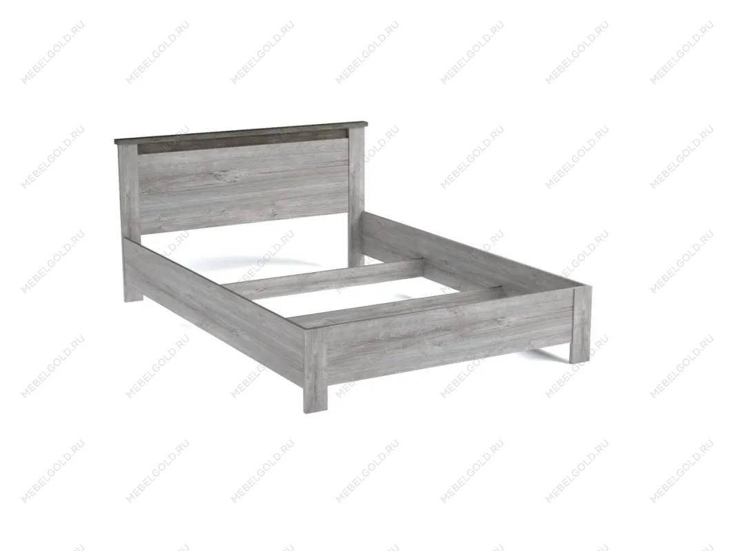 Кровать (каркас) 1400, Денвер (1468*2077*860) Риббек серый, 11706 | изображение 1