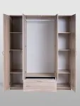 Шкаф Сириус, 4 двери и 1 ящик с зеркалами, 156х50х190 см, дуб сонома | изображение 7