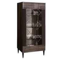 Витрина 2-ств. Римини СОЛО (Орех империя/Золото) (Правая) РМВ2-2С(s)