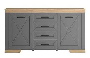 Тумба-комод Марсель KOM2D4S дымчатый алмаз