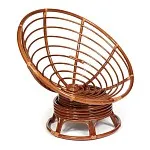 Кресло-качалка Papasan с подушкой Орех, флок олива | изображение 2