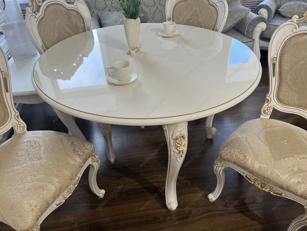 Стол Натали круглый белый глянец - Выставка Балашиха | изображение 7