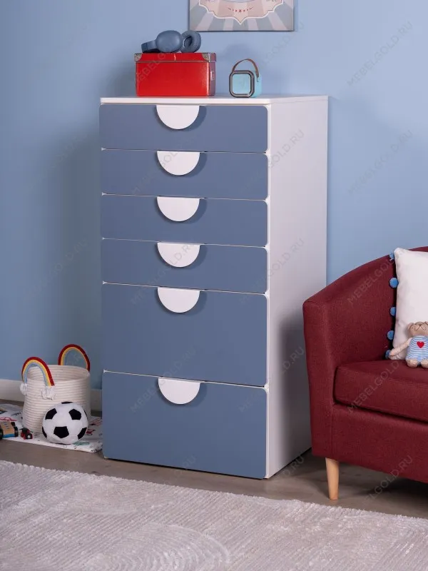 Комод Пикси, 6 ящиков 60x57x120, озорной василек | изображение 1