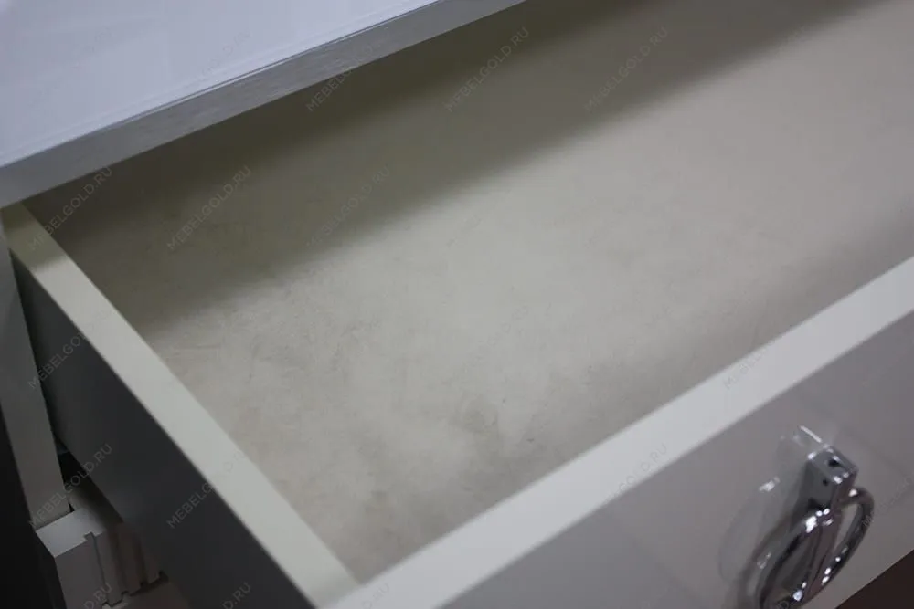 Лобня - Шкаф 3-х дв. (с зеркалом) для платья и белья Римини СОЛО (слоновая кость серебро) РМШ1/3 (s) | изображение 9