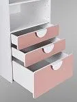 Стеллаж Пикси, с тремя выдвижными ящиками 60x57x120, мечтательный пион | изображение 15