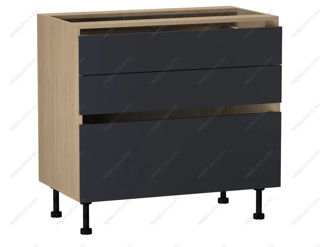 Стол с ящиками СЯ-90, Женева (900*520*870) Дуб Палермо/Синий матовый, 22522