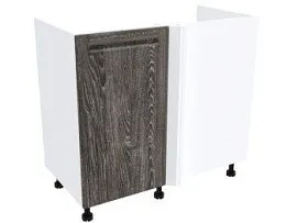 Стол под мойку угловой СМУ-100 л, Грей (900*470*820) Шале Серебро, 21450