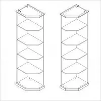 Мишель стеллаж для шкафа правый белый матовый
