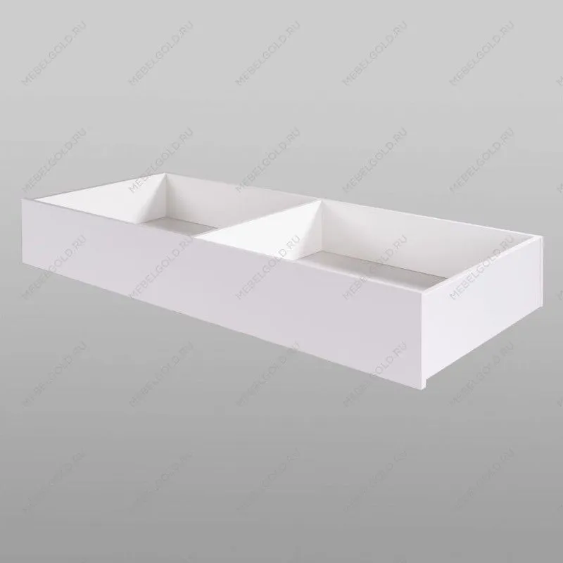 Ящик выкатной для кроватей СИРИУС, 138х60х20 см, белый