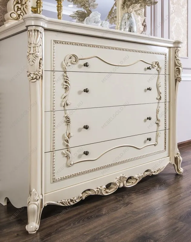 Комод Джоконда крем глянец (спальня)