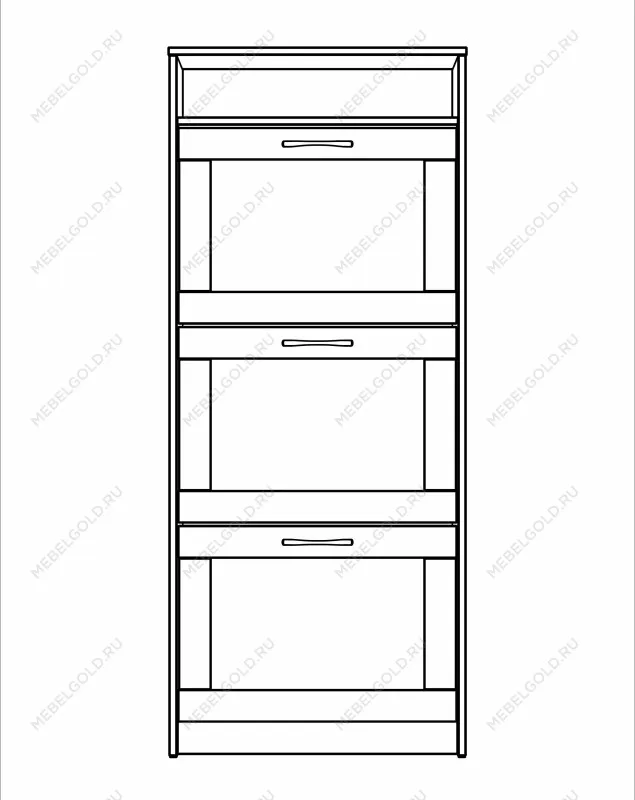Обувница Сириус с 3 откидными ящиками, 60 х 25 х 143 см, ЛДСП, белая | изображение 13
