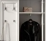 Шкаф с вешалкой Кентаки PPK1D1K/P белый | изображение 1