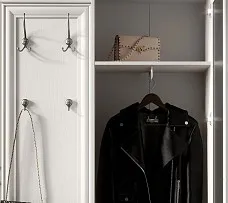 Шкаф с вешалкой Кентаки PPK1D1K/P белый