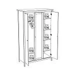 Шкаф распашной Сага, 3 двери, 132х64х215 см, темно-бирюзовый/ясень | изображение 10