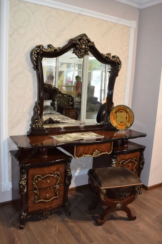 Зеркало для столика Джоконда корень дуба глянец | изображение 1