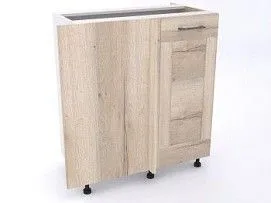 Стол угловой 960 СУ -100 правый , Дублин (900*470*1060) Дуб галифакс белый, 21628