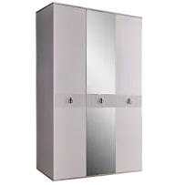 Шкаф 3-х дверный с зеркалом Римини СОЛО (Белый/Серебро) РМШ1/3(s)