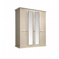 Шкаф 4-х дв. (2 зеркала) для платья и белья Венеция дуб седан ВНШ1/4