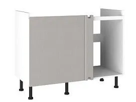 Стол под мойку угловой СМУ-120, Виста (1100*534*870) Экокожа Бежевый, 26505