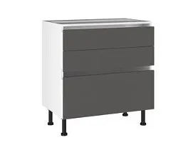 Стол с ящиками СЯ-80, Виста (800*523*870) Экокожа Серый, 26621