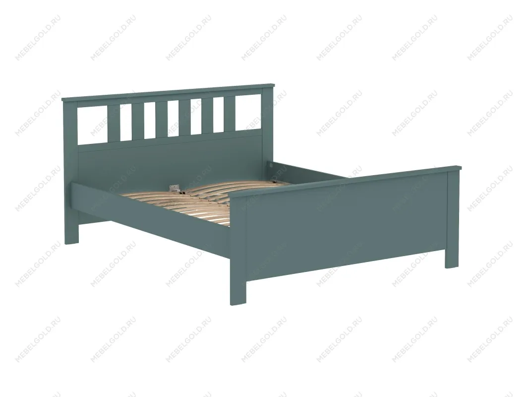 Кровать двуспальная Сага, 160х200 см, темно-бирюзовая | изображение 11