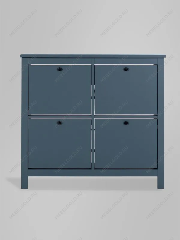 Обувница Сага с 4 откидными ящиками 113х108 темно-бирюзовая | изображение 5