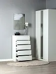 Комод Кастор, 5 ящиков, 65х40х112 см, белый | изображение 2
