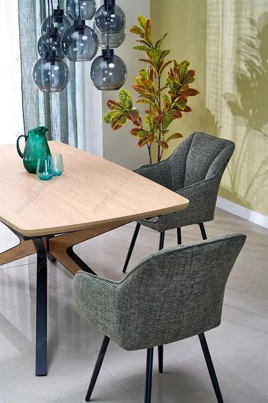 Стол обеденный Halmar JAMES 160 (натуральный/черный/натуральный) | изображение 11