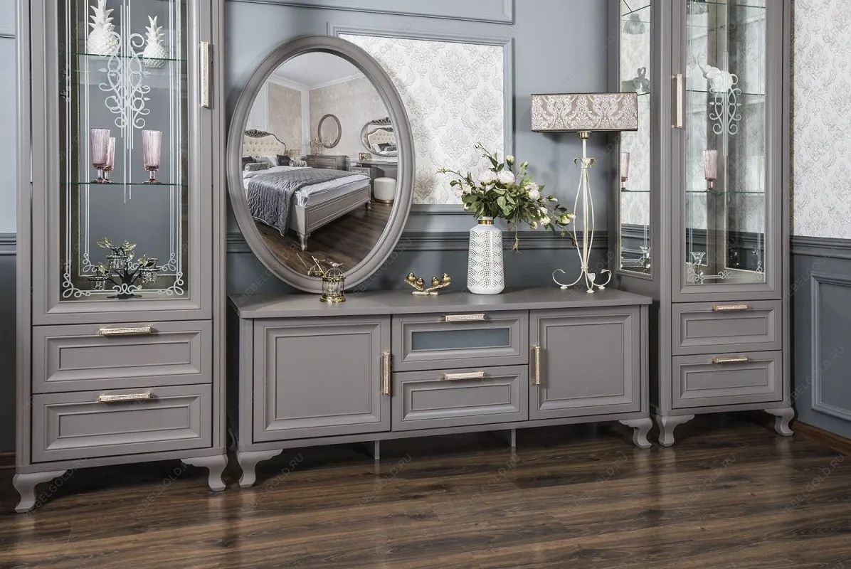 Тумба под телевизор Мокко серый камень | изображение 4