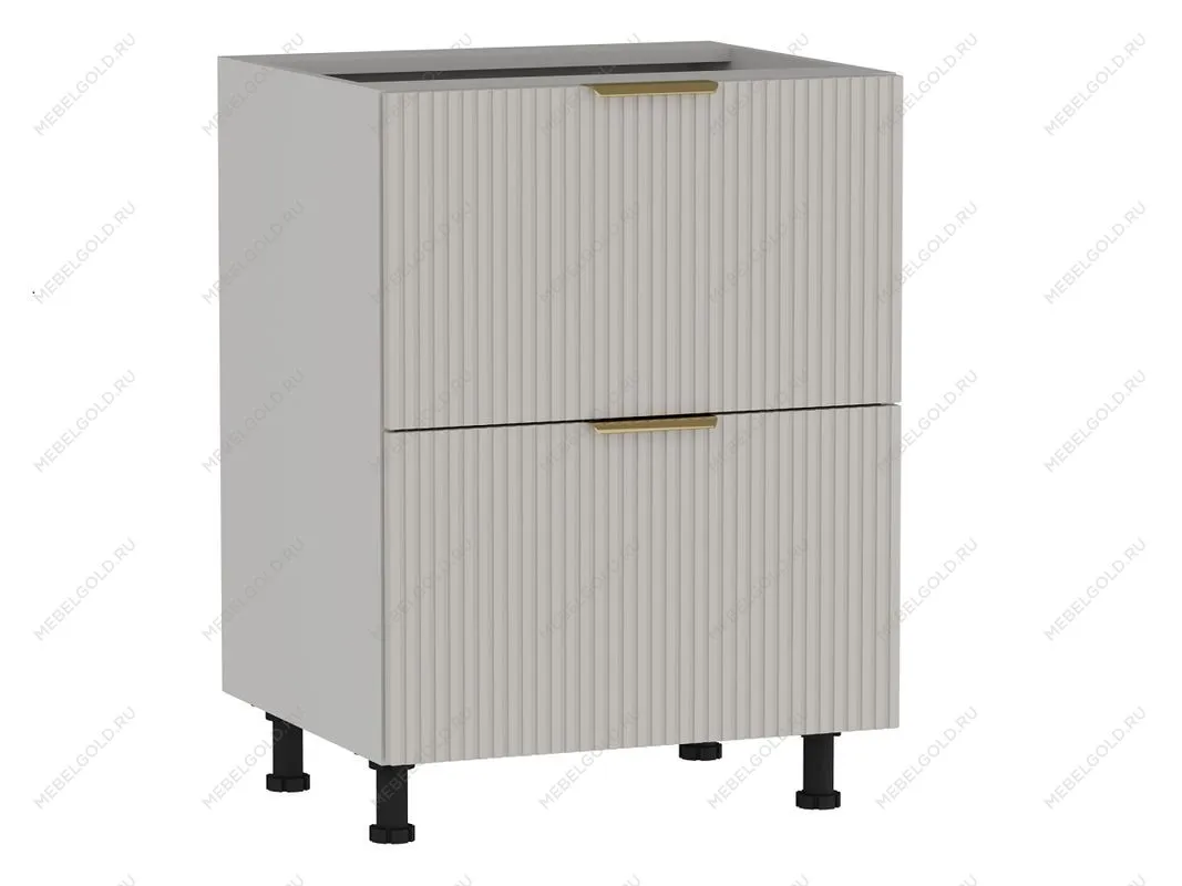 Стол с ящиками СЯ-2-60 , Монза (600*523*820) Экокожа Бежевый, 23122