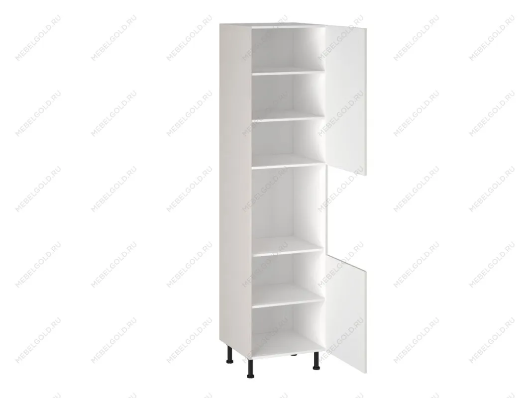 Шкаф-пенал 960 ПГ-60 бока МДФ, Виста (600*586*2456) Экокожа Белый, 26289 | изображение 1