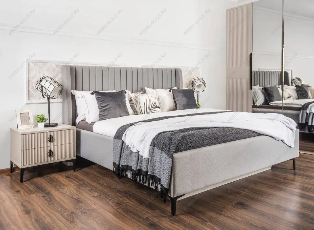 Спальня Стелла 6-дверная светло серый камень | изображение 4