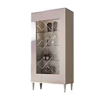 Витрина 2-ств. Римини (Слоновая кость/Серебро) (Правая) РМВ2-2С