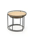 Комплект Halmar MANADO, 2 стола журнальных (натуральный/черный) | изображение 7