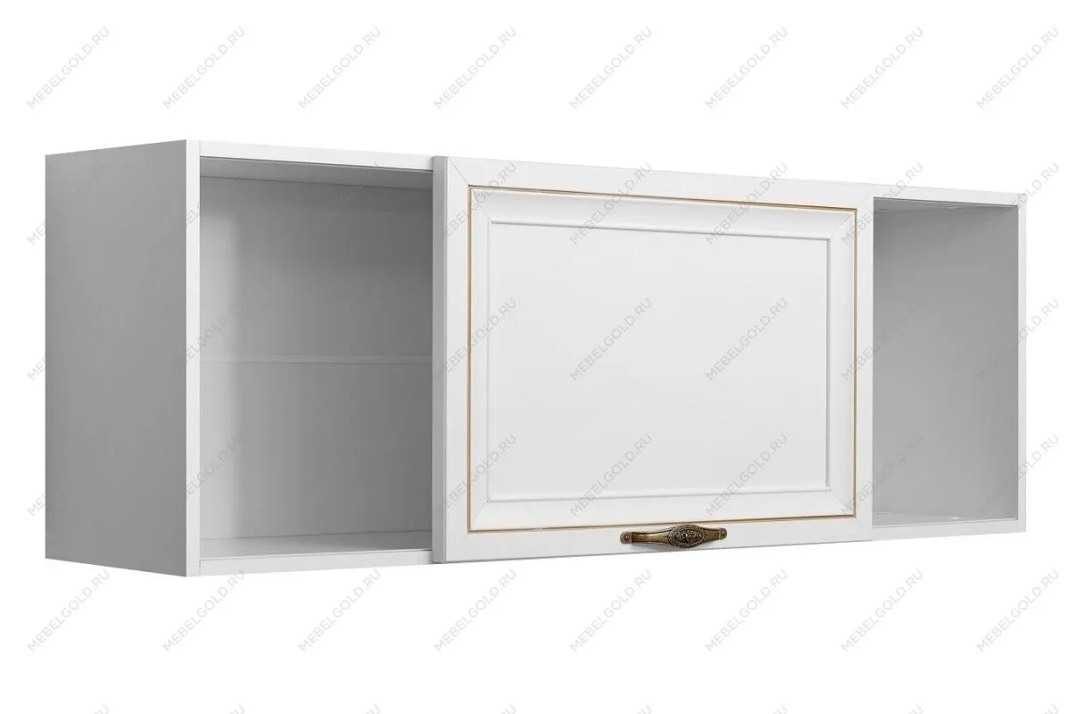 м. Марьина Роща - Полка навесная книжная Натали белый глянец