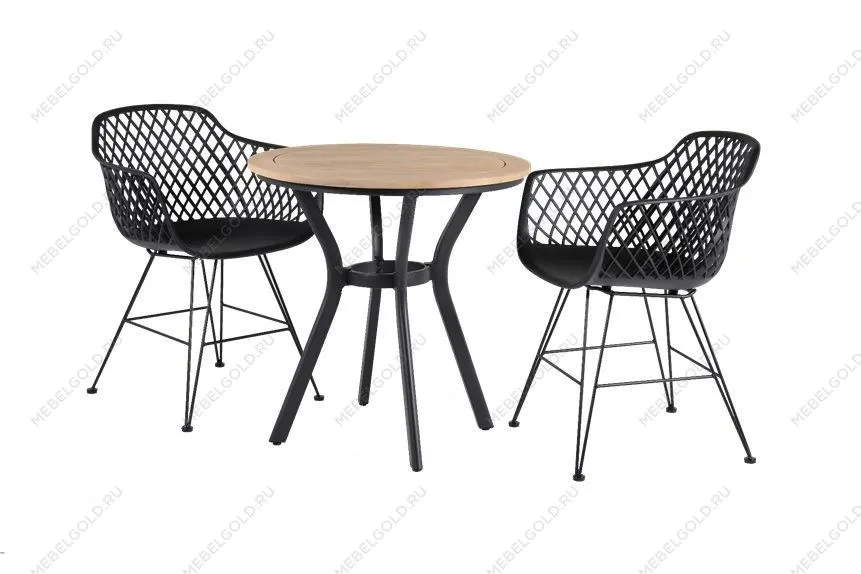 Кофейный комплект BLUEBELL черный на 2 персоны