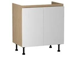 Стол под мойку СМ-80, Женева (800*520*870) Дуб Палермо/Белый матовый, 22411