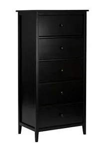 Комод Хитроу (5 ящ) (черный)