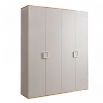 Шкаф 4-х дв. для платья и белья Диора слоновая кость/золото ДШ2/4