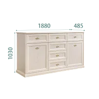 Комод большой Венеция дуб седан ВНКМ-3