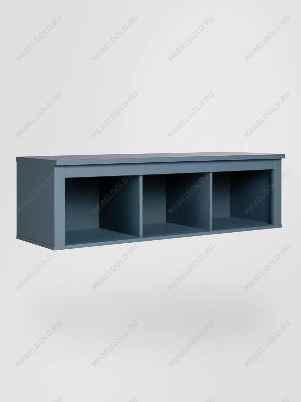 Полка навесная Сага, 3 секции, темно-бирюзовая | изображение 4