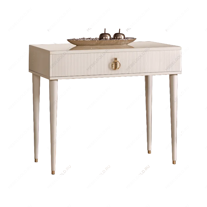 Стол туалетный узкий Римини СОЛО (Бежевый/Золото) РМСТ-1(s)[9]